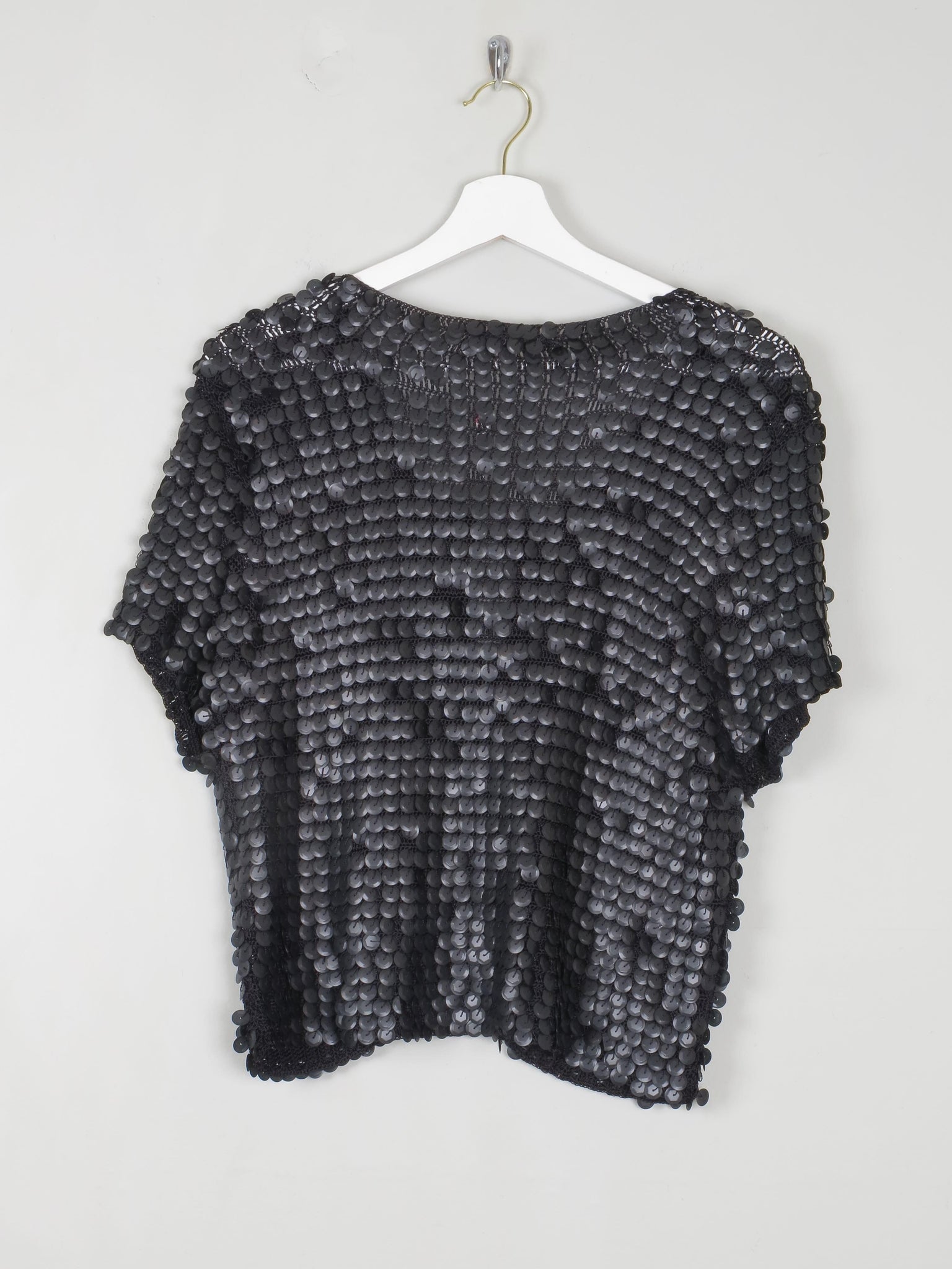 Women's Black Sequin & Crochet Bolero By Rodier Paris S/M Unworn - The Harlequin
