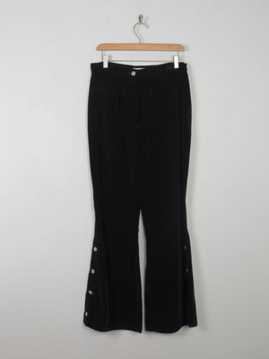 Women's Black Velvet Flares  31W [Curvy fit} - The Harlequin