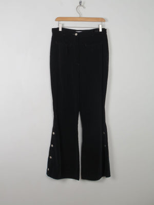 Women's Black Velvet Flares  31W [Curvy fit} - The Harlequin