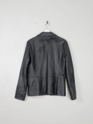 Women's Black Vintage Leather Jacket M - The Harlequin