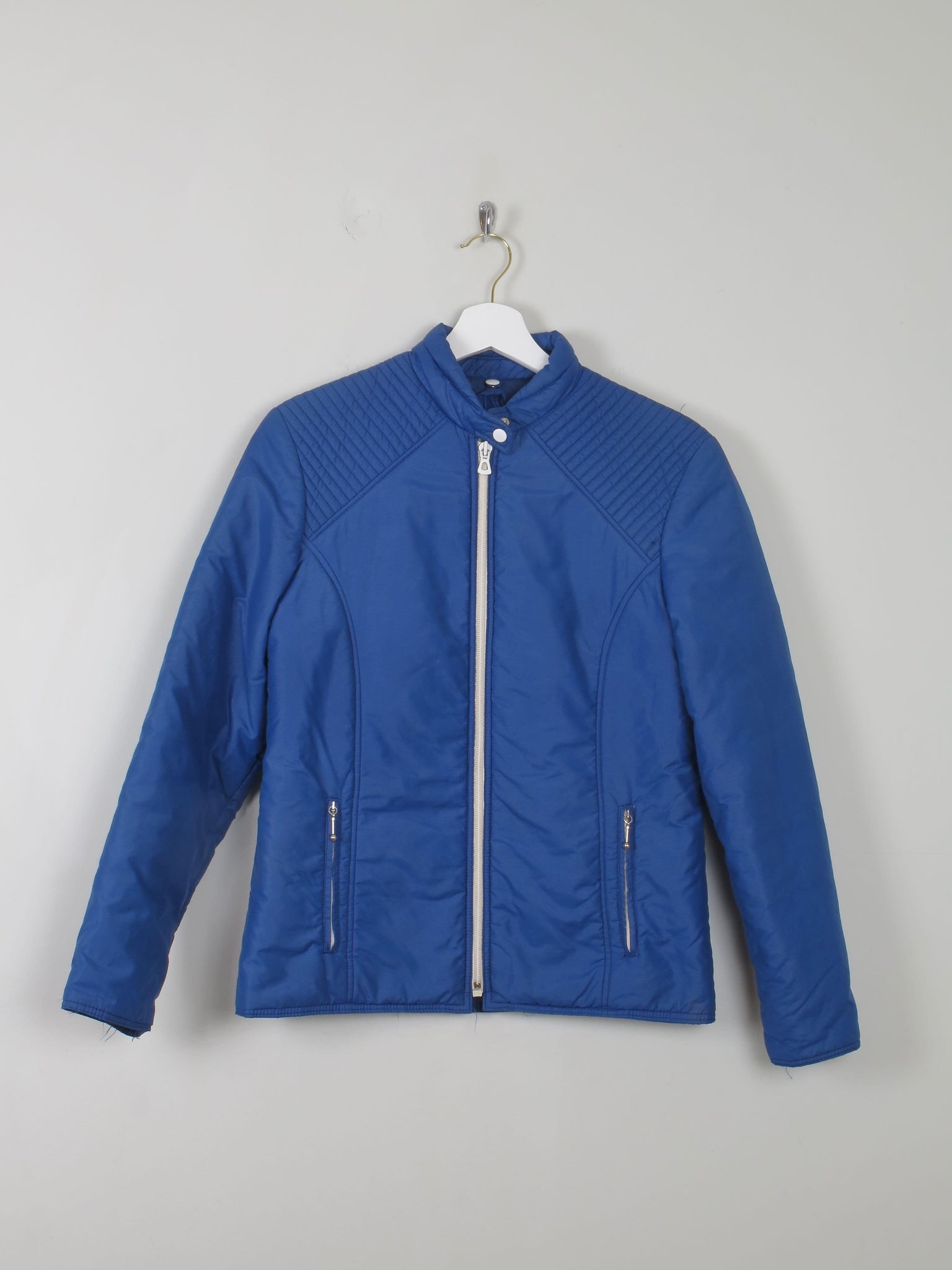 Women’s Blue Vintage Racing Style Ski Jacket S - The Harlequin