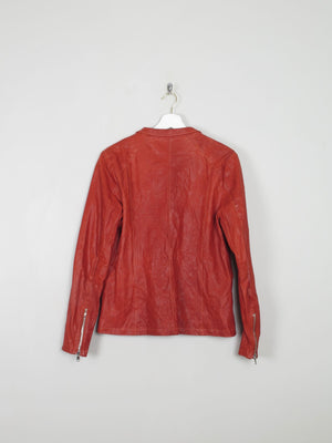 Women's Brick Red Leather Jacket Eleventy M - The Harlequin