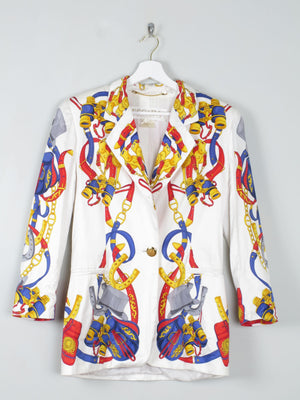 Women's Chain Print Vintage Escacda Trophy Jacket S - The Harlequin