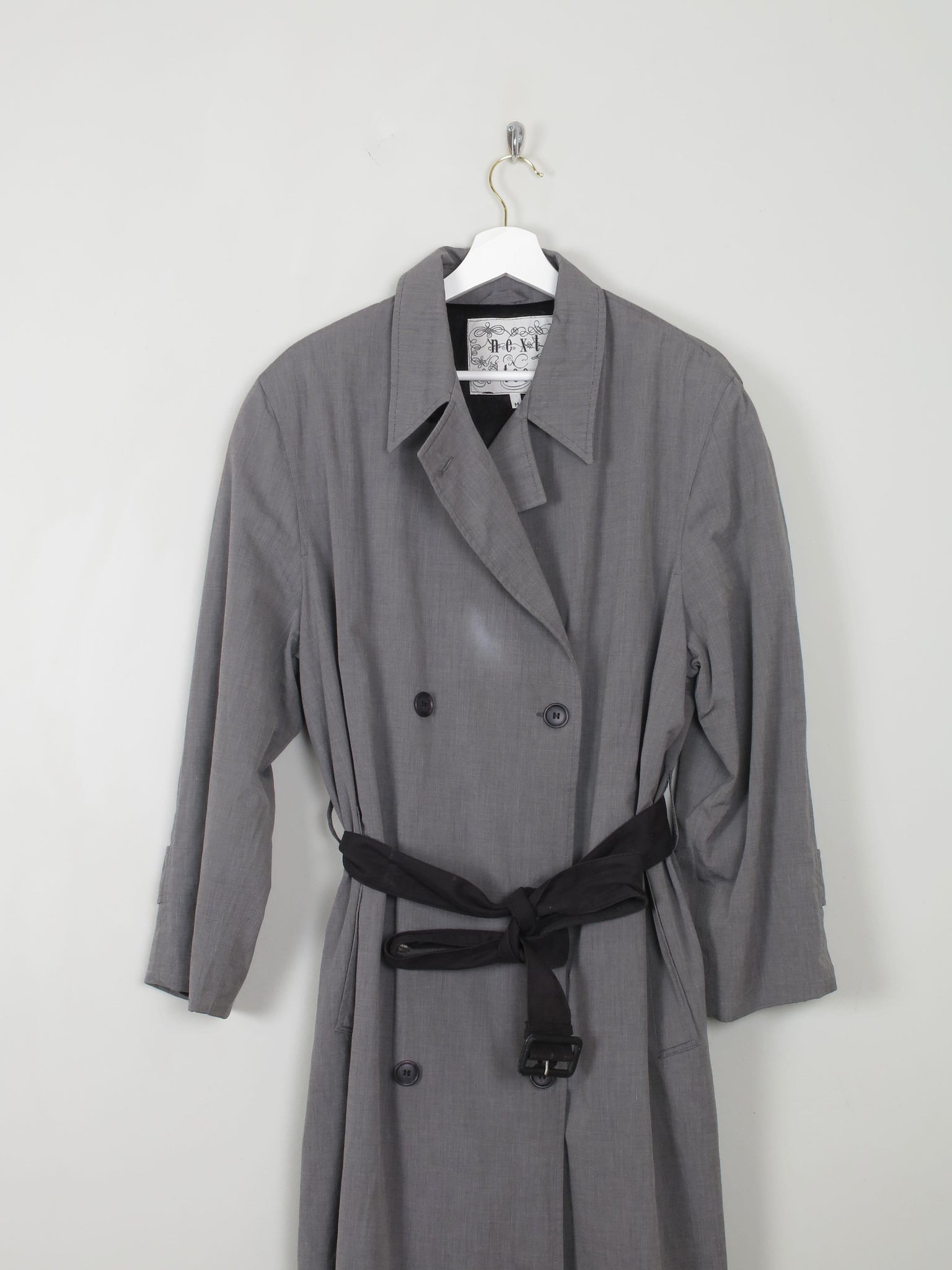 Women's Charcoal Vintage Trench Coat S-L - The Harlequin