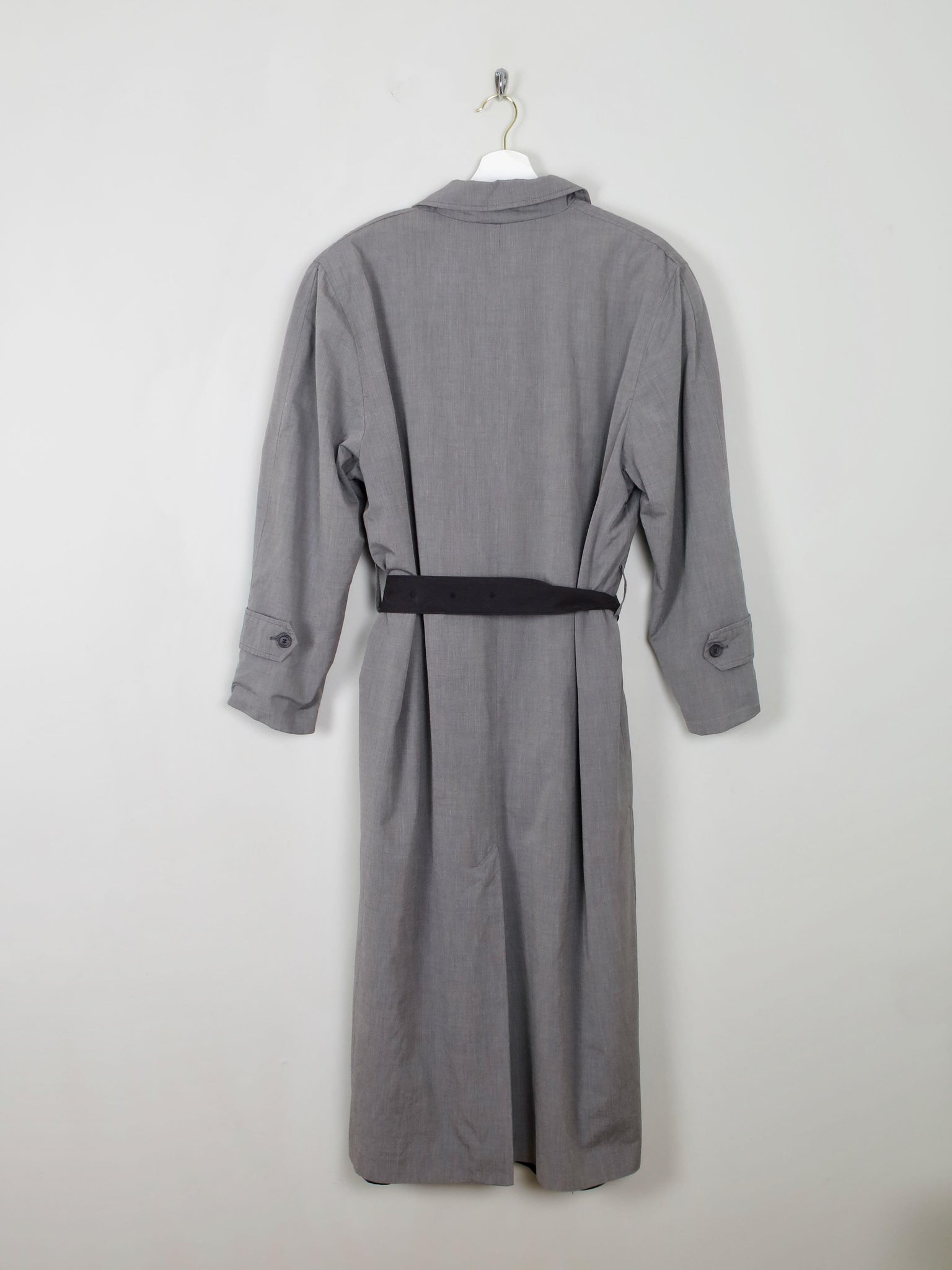 Women's Charcoal Vintage Trench Coat S-L - The Harlequin
