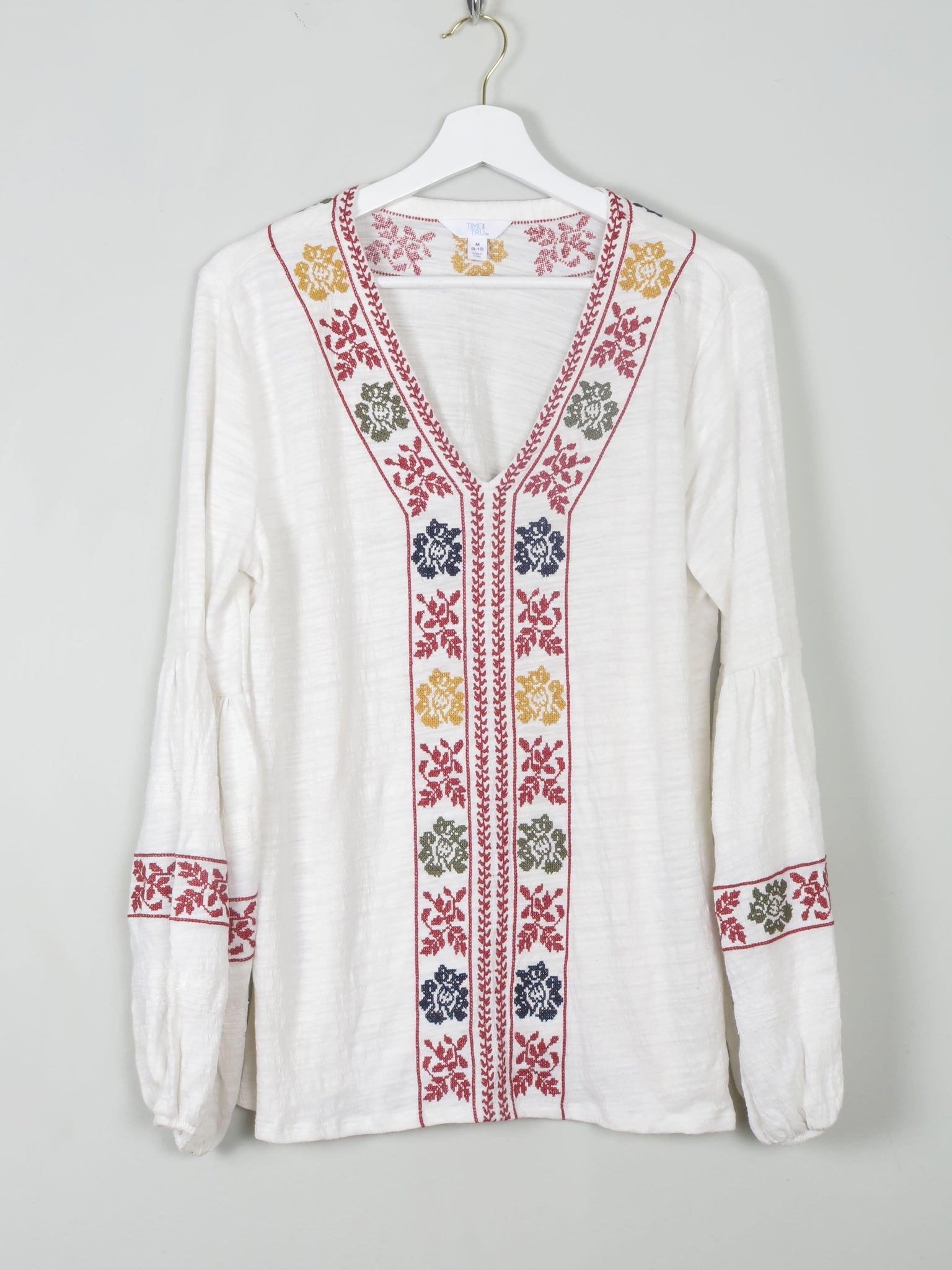 Women's Cotton Vintage Style Tunic Top M - The Harlequin