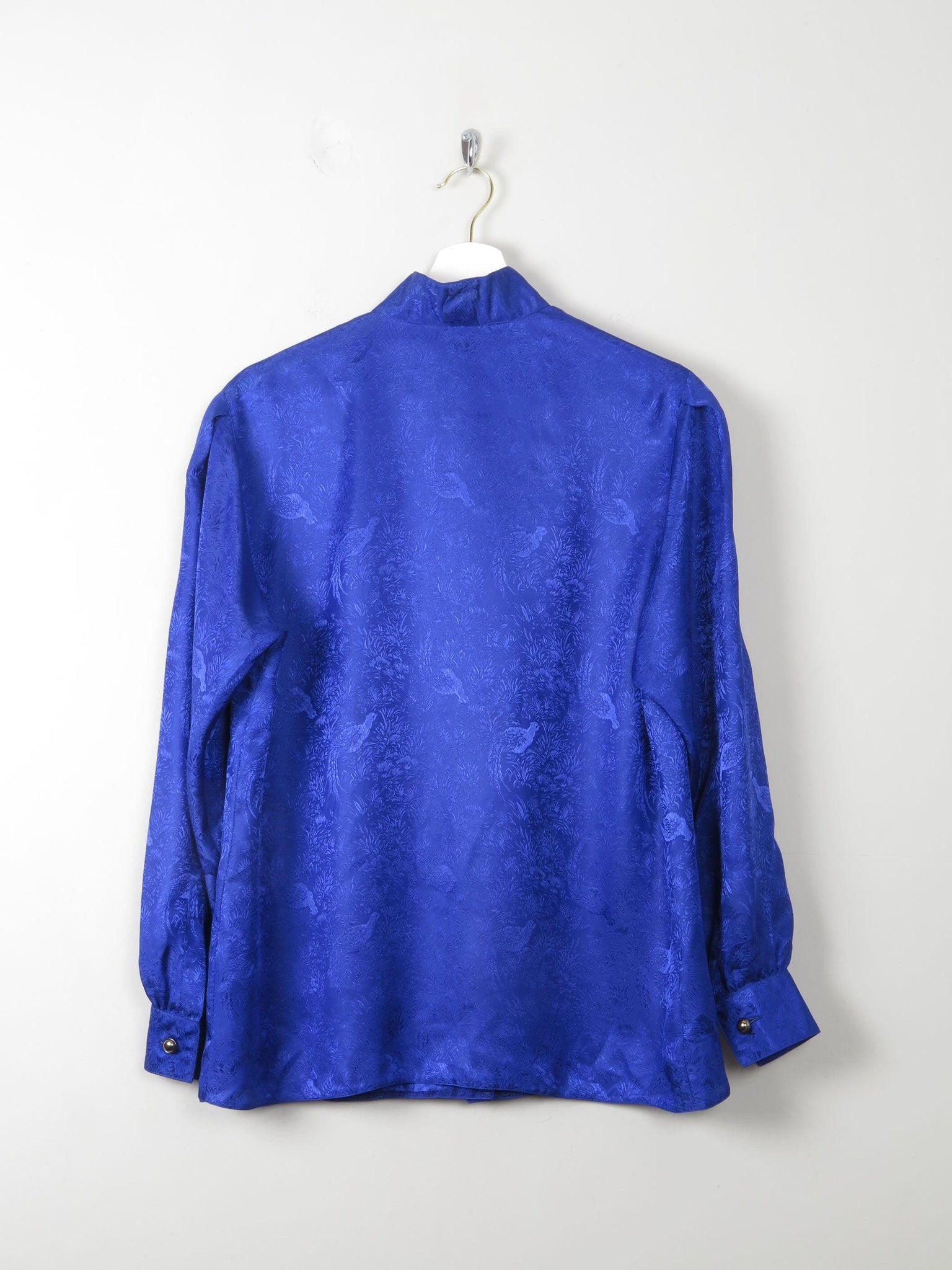 Women's Electric Blue Vintage Blouse M - The Harlequin