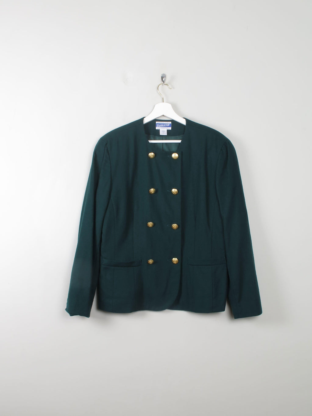 Women's Green Vintage Pendleton Jacket L - The Harlequin