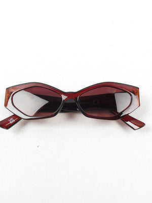 Women's Modern Marni Low Rectangular Sunglasses - The Harlequin