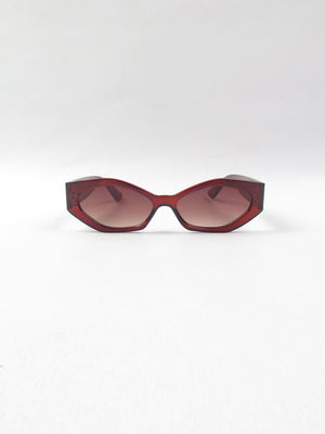 Women's Modern Marni Low Rectangular Sunglasses - The Harlequin