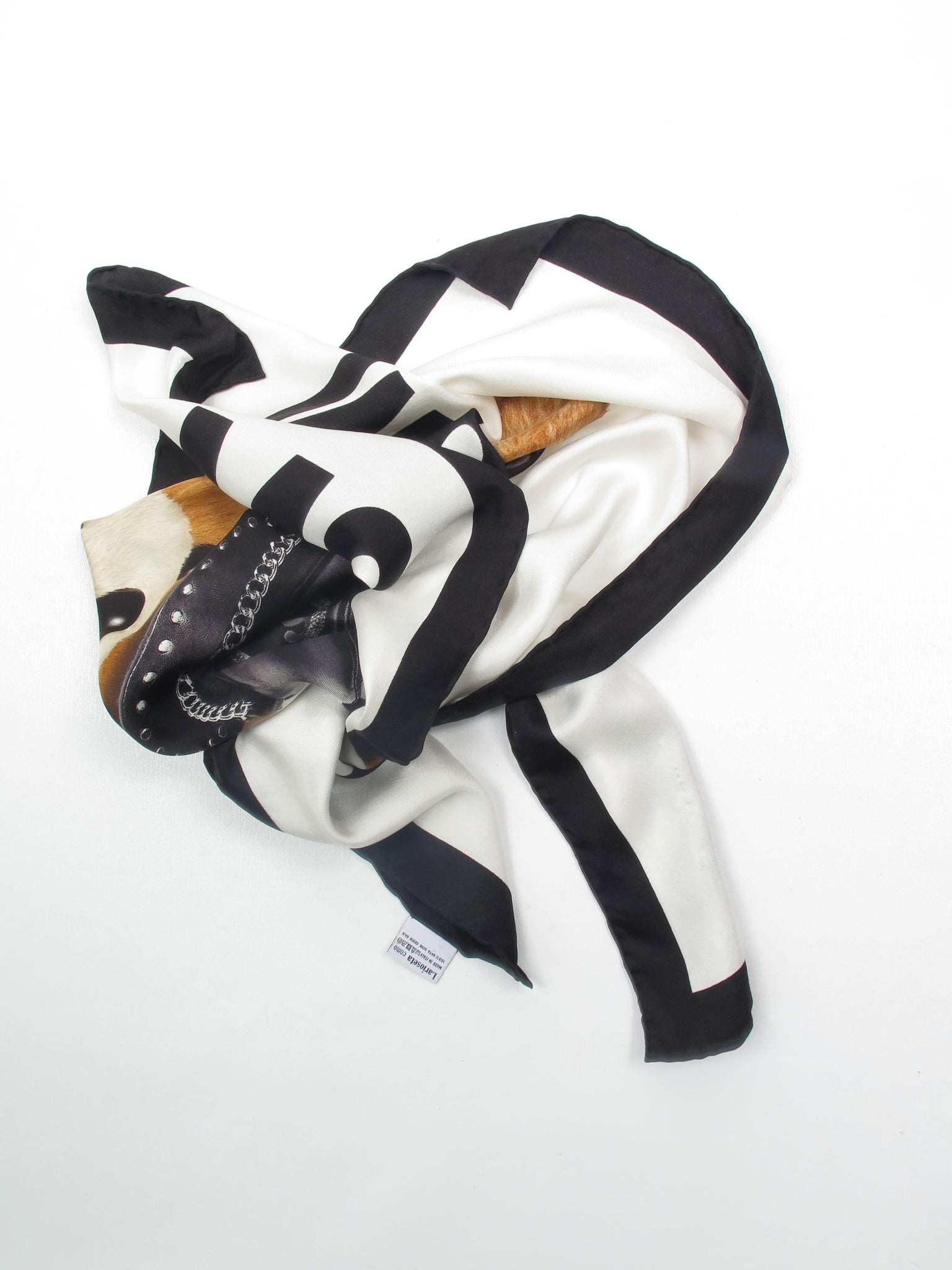 Moschino Silk Teddy Scarf - The Harlequin