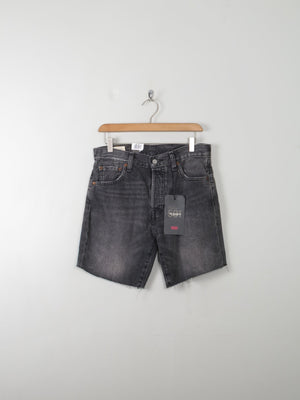 Women's New Levis 93 Denim Shorts Grey 29" - The Harlequin