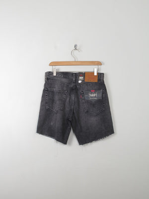 Women's New Levis 93 Denim Shorts Grey 29" - The Harlequin