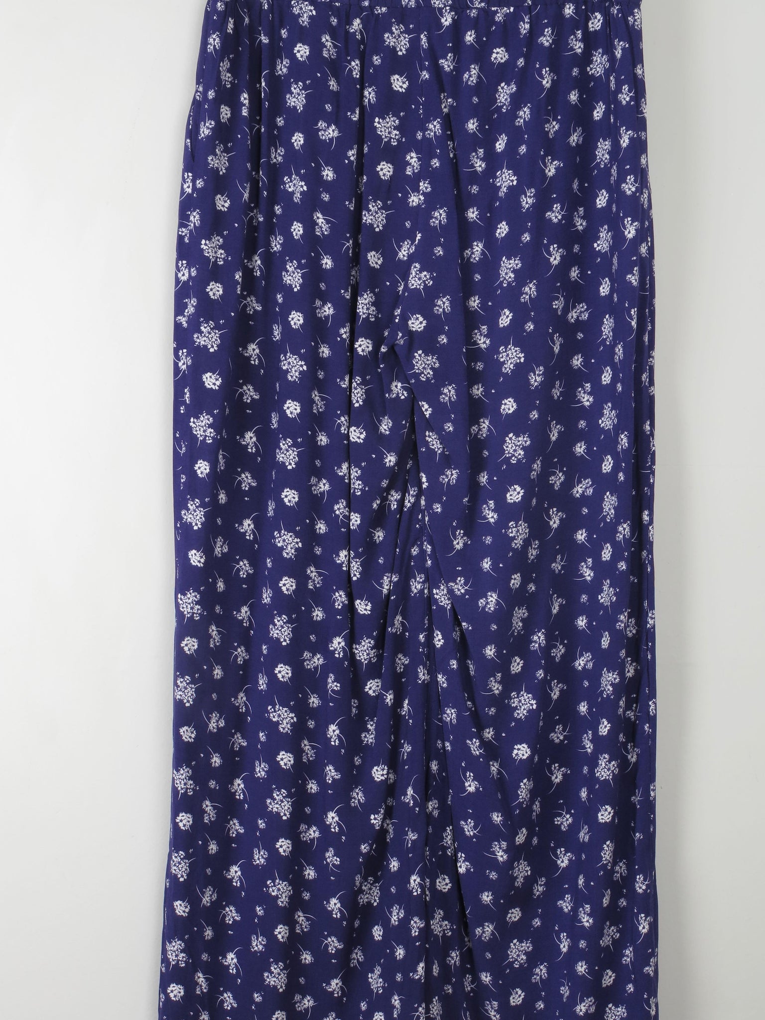 Women's Saint Tropez Navy Trousers Floral Printed New L - The Harlequin