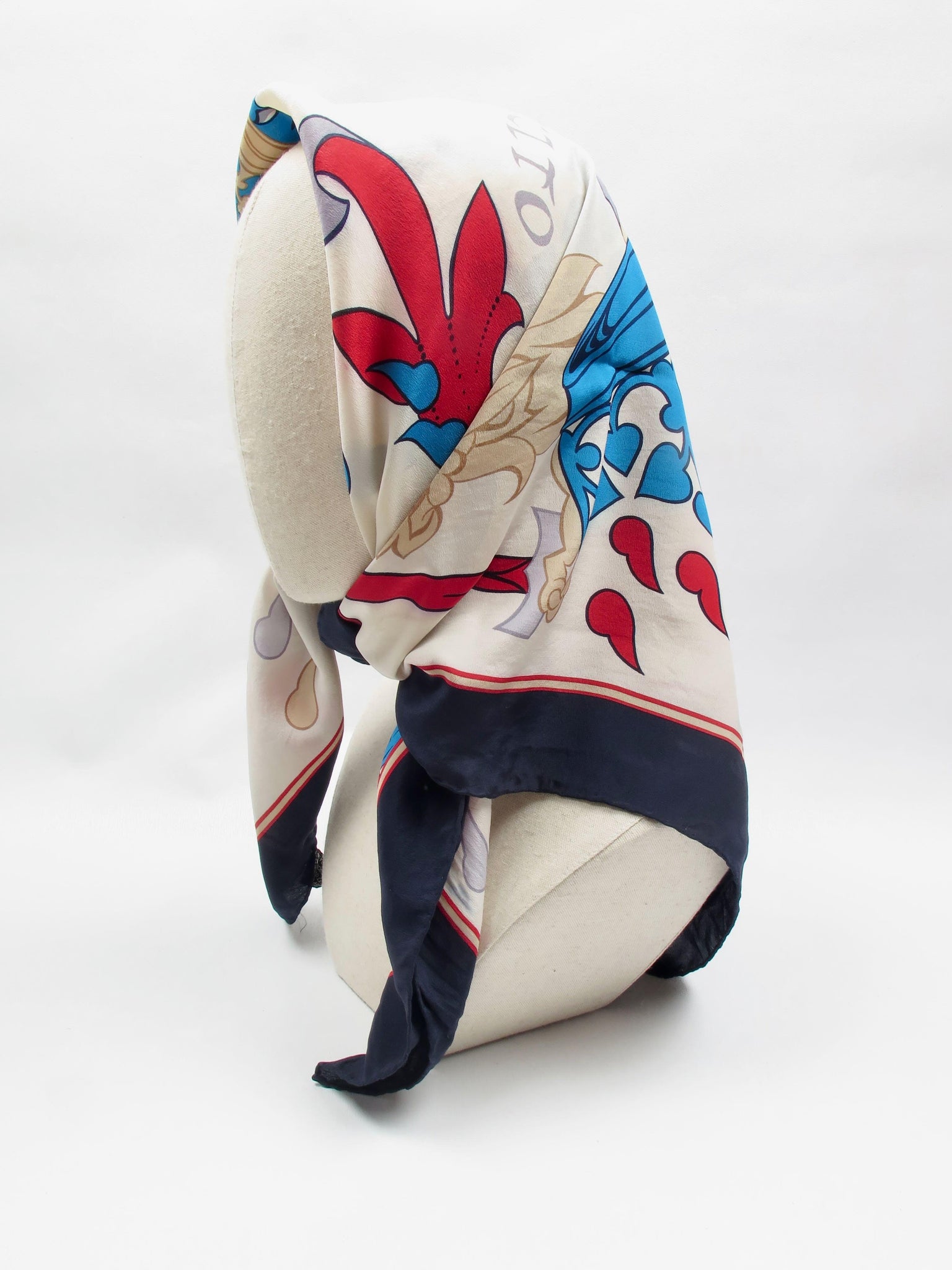 Silk Vintage Aqucastum Printed Scarf - The Harlequin