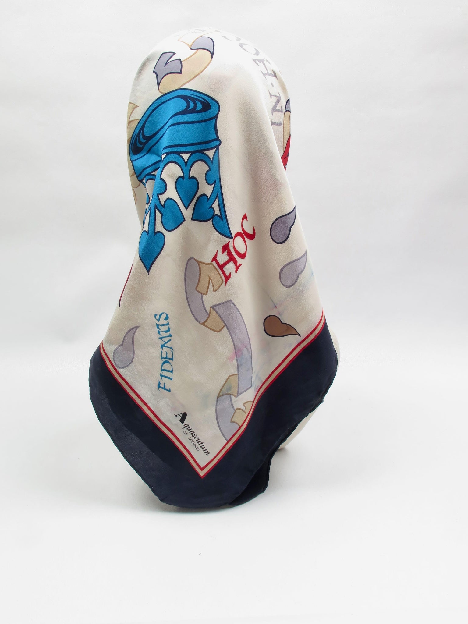 Silk Vintage Aqucastum Printed Scarf - The Harlequin