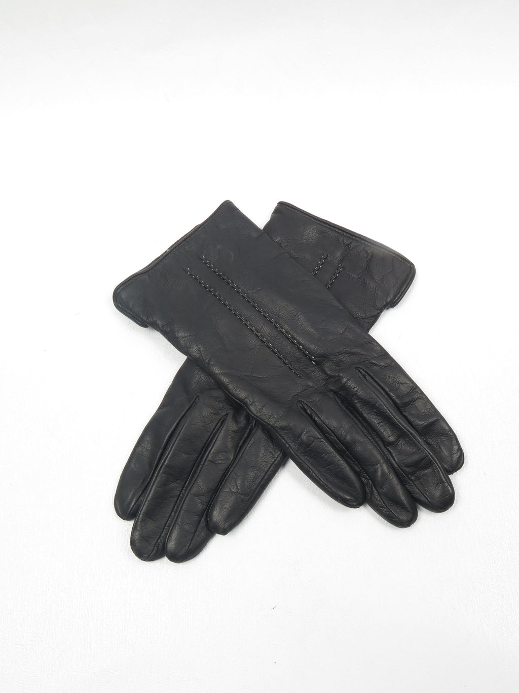 Women's Soft Leather Vintage Gloves Black S/M - The Harlequin