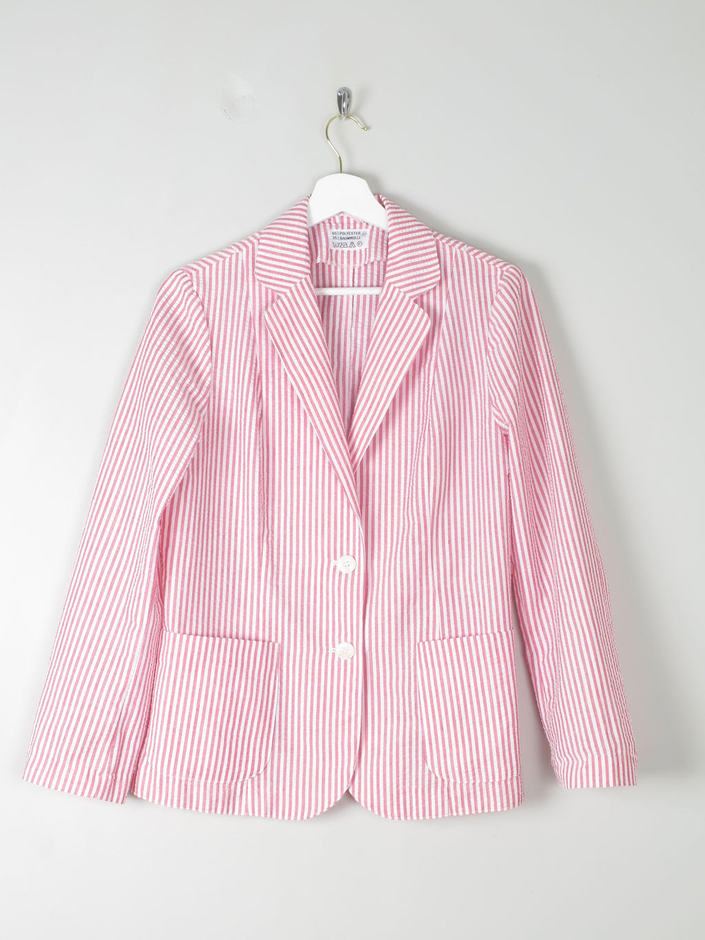 Women's Striped Boater Style Red & White Jacket S/M - The Harlequin