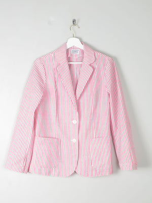 Women's Striped Boater Style Red & White Jacket S/M - The Harlequin