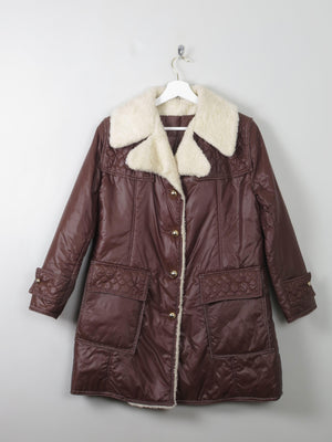 Women's Vintage 1970s Brown Coat S/M Petit - The Harlequin