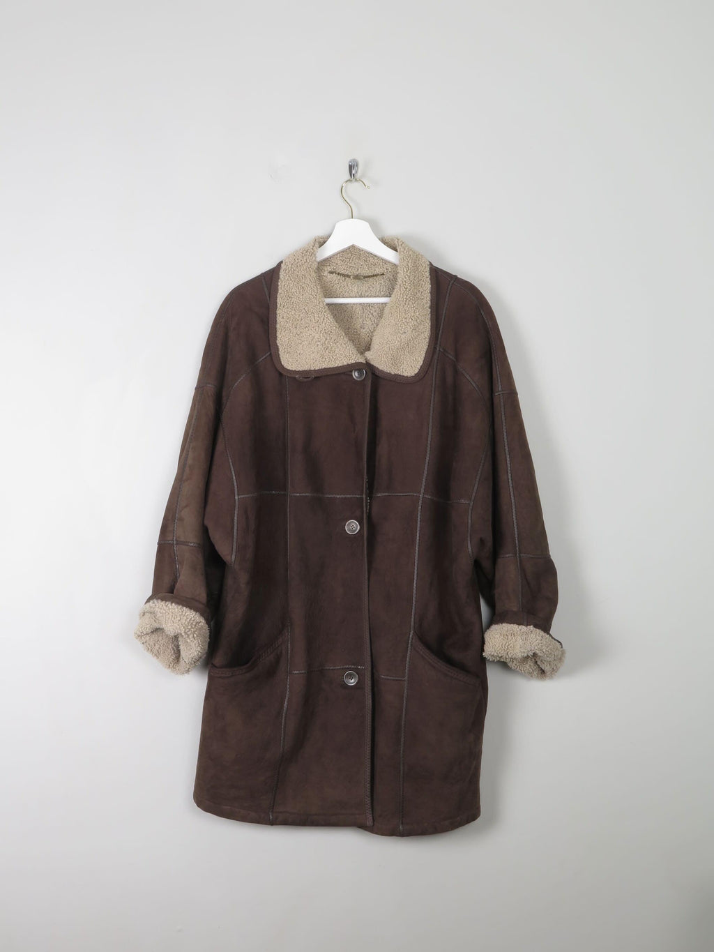 Women's Vintage 3/4 Length Shearling Coat M/L - The Harlequin