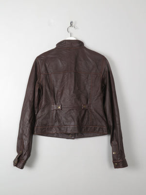 Women's Vintage Biker Jacket  Brown 90s S - The Harlequin