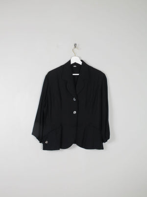 Women's Vintage Black Jacket 14 - The Harlequin