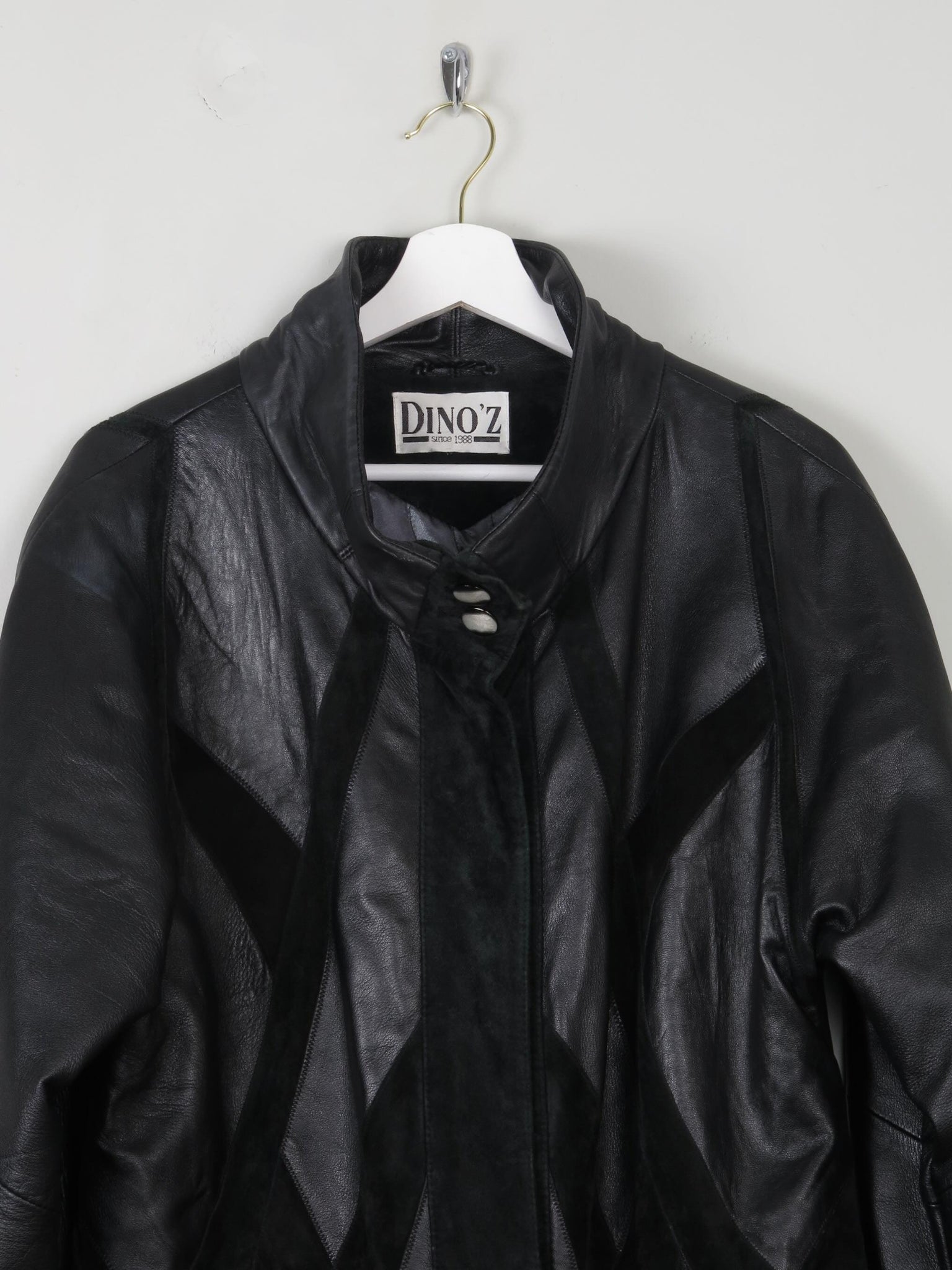 Women's Vintage Black Leather Short Coat M/L - The Harlequin