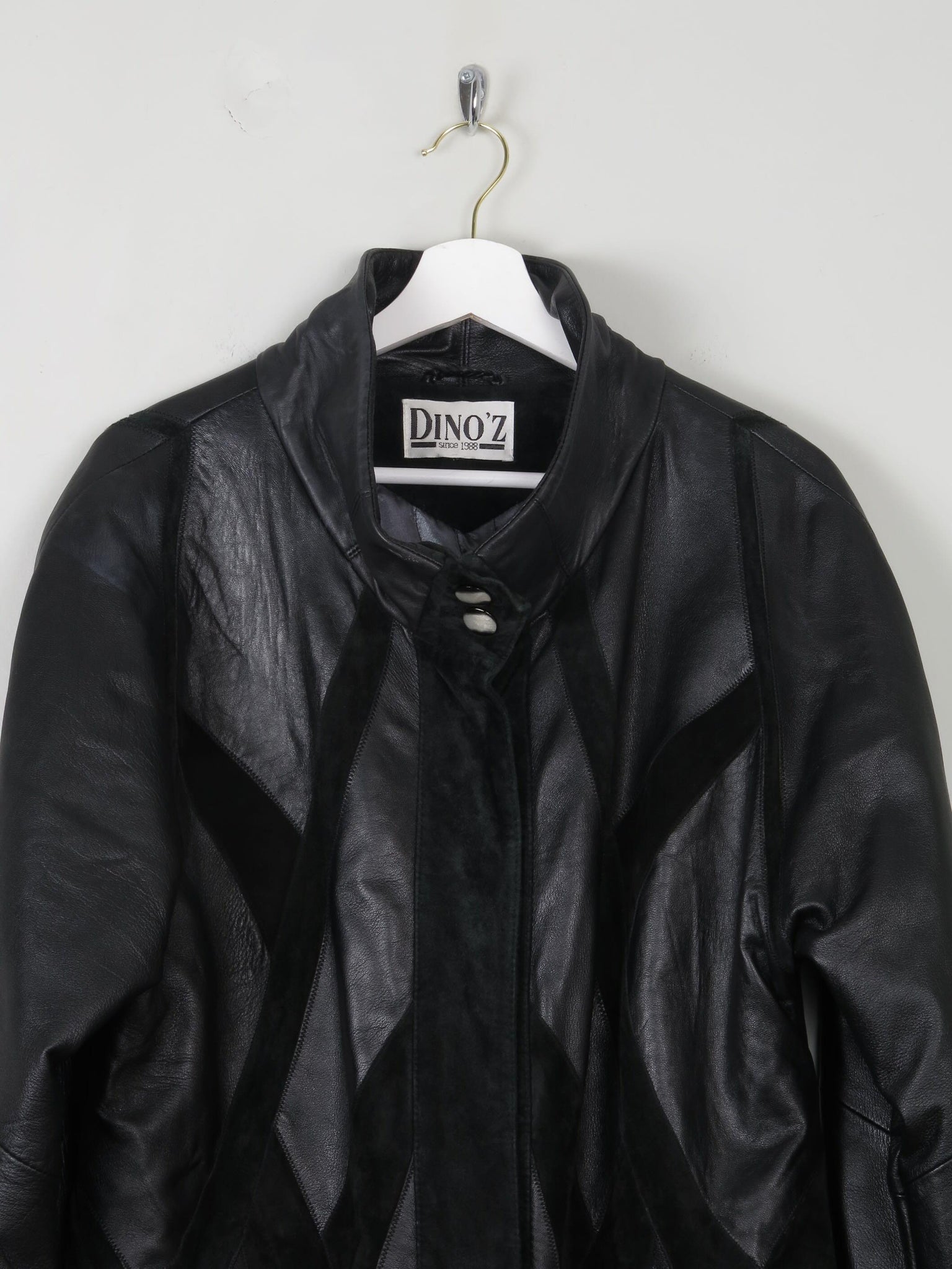 Women's Vintage Black Leather Short Coat M/L - The Harlequin