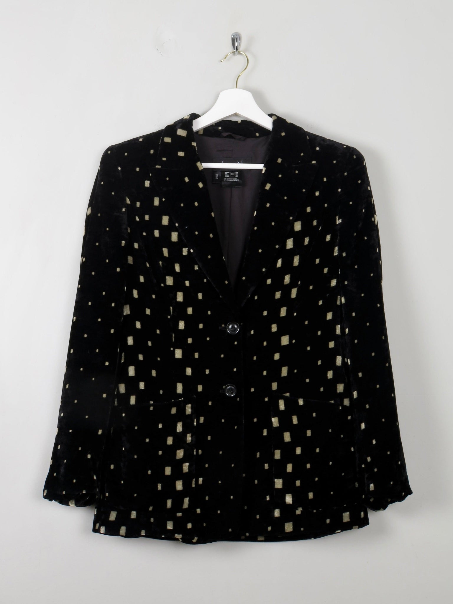 Women's Vintage Black Velvet Jacket Laurel S - The Harlequin