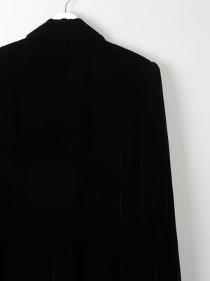 Women's Black Velvet Jacket M - The Harlequin