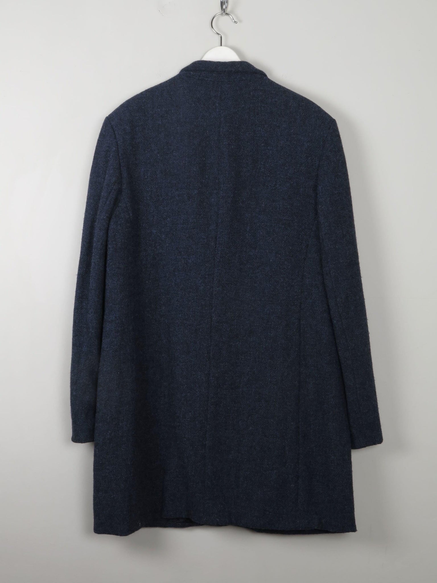 Women's Blue Harris tweed Coat L/XL - The Harlequin