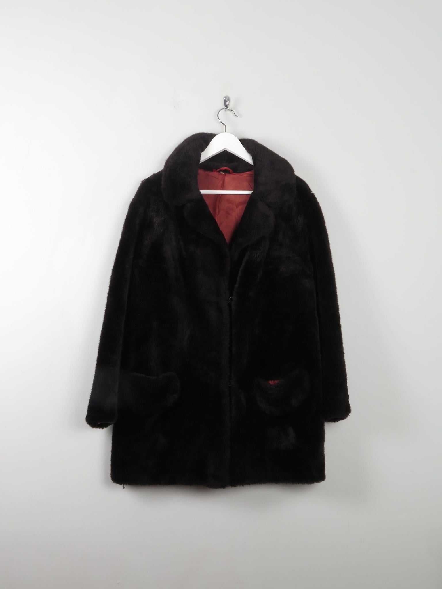 Women's Vintage Brown Faux Fur Jacket S/M - The Harlequin