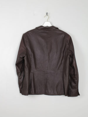 Women's Brown  Vintage Leather Gil Bret Jacket L - The Harlequin