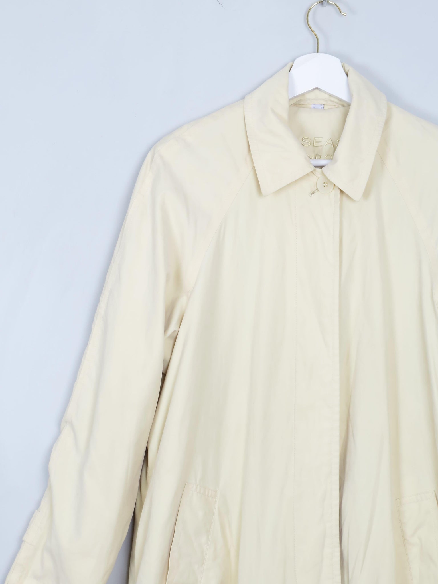 Women's Vintage Buttermilk Yellow Four Seasons Trench Coat S - The Harlequin