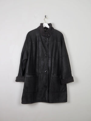 Women's Charcoal Sheepskin Short Coat M/L - The Harlequin