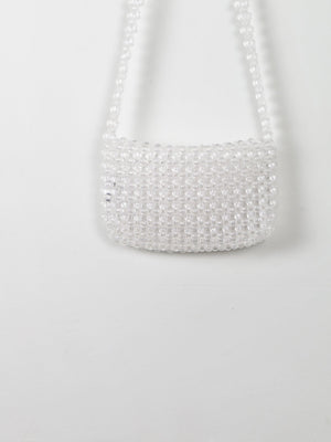 Women's Vintage Clear Beaded Bag - The Harlequin
