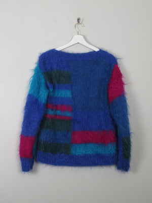 Women's Vintage Colourful Mohair Jumper S/M - The Harlequin