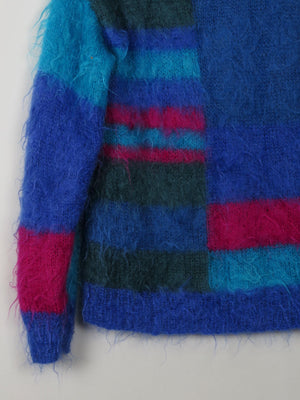 Women's Vintage Colourful Mohair Jumper S/M - The Harlequin