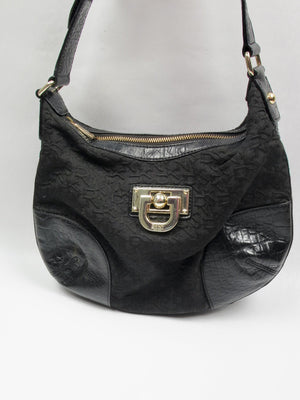 Women's Vintage DKNY Shoulder Bag Black - The Harlequin
