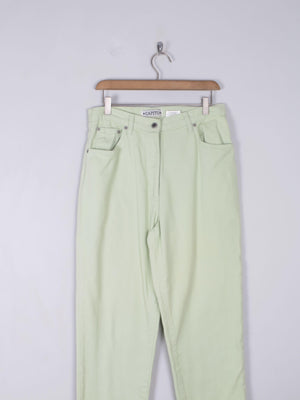 Women's Vintage Green Trousers 31" - The Harlequin