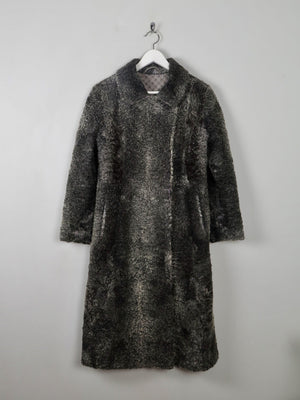 Women's Grey 1950s Astrachan Coat M - The Harlequin