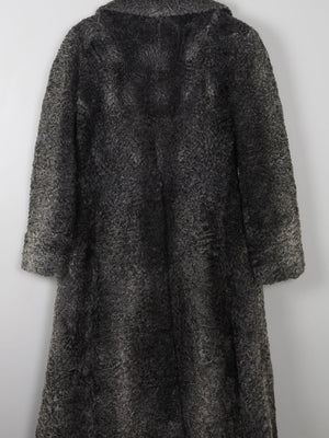 Women's Grey 1950s Astrachan Coat M - The Harlequin