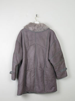 Women's Grey Shearling  Short Coat S-L - The Harlequin