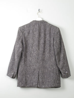 Women's Vintage Grey Tweed Liz Claiborne Jacket S/M Petit - The Harlequin