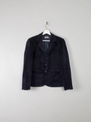 Women's Vintage Navy Velvet/ Cord Jacket 10/12 - The Harlequin