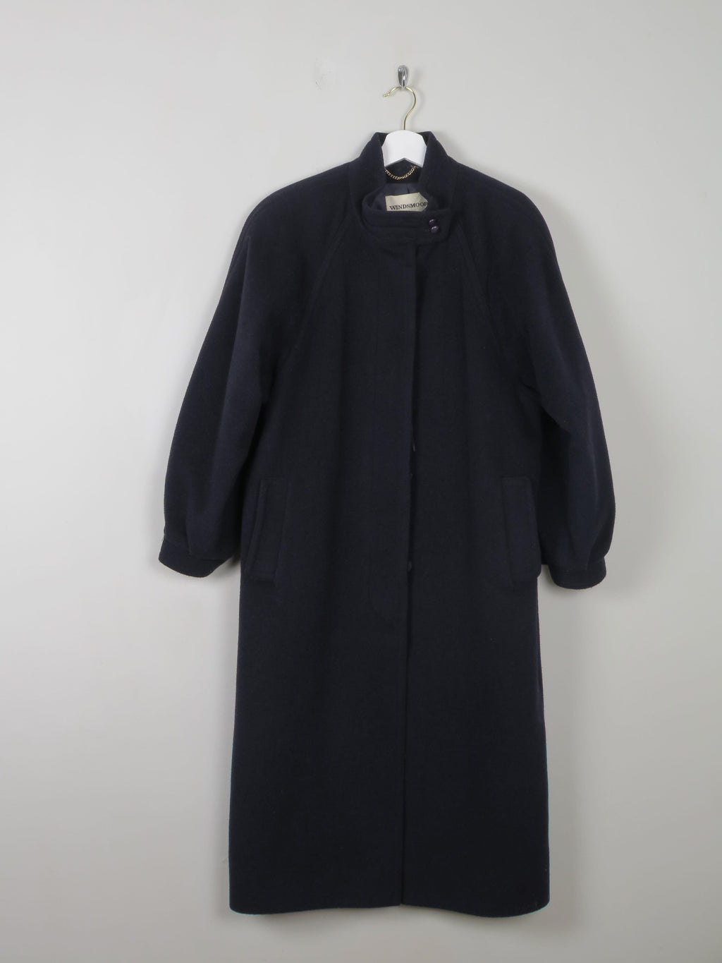 Women's Vintage Navy Wool Windsmoor Coat L - The Harlequin