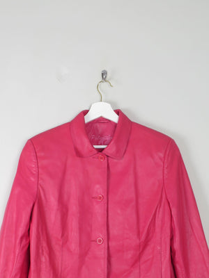 Women's Vintage Pink Leather Jacket S/M - The Harlequin
