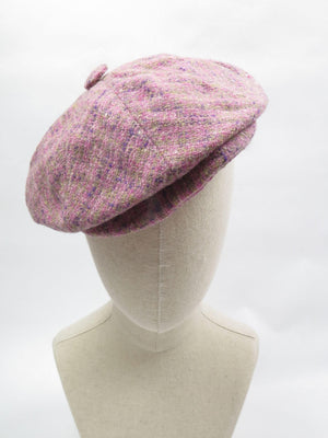 Women's Vintage Pink Tweed Cap XS/S - The Harlequin