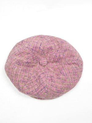 Women's Vintage Pink Tweed Cap XS/S - The Harlequin